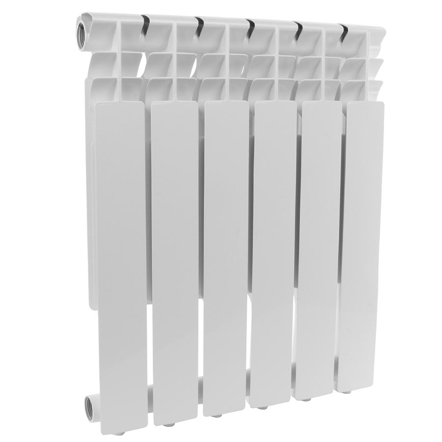 Радиатор алюминиевый секционный, настенный, Optima 500, 568×462×78, 6 секции, боковое подключение