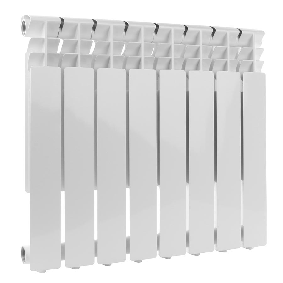 Радиатор алюминиевый секционный, настенный, Optima 500, 568×616×78, 8 секции, боковое подключение