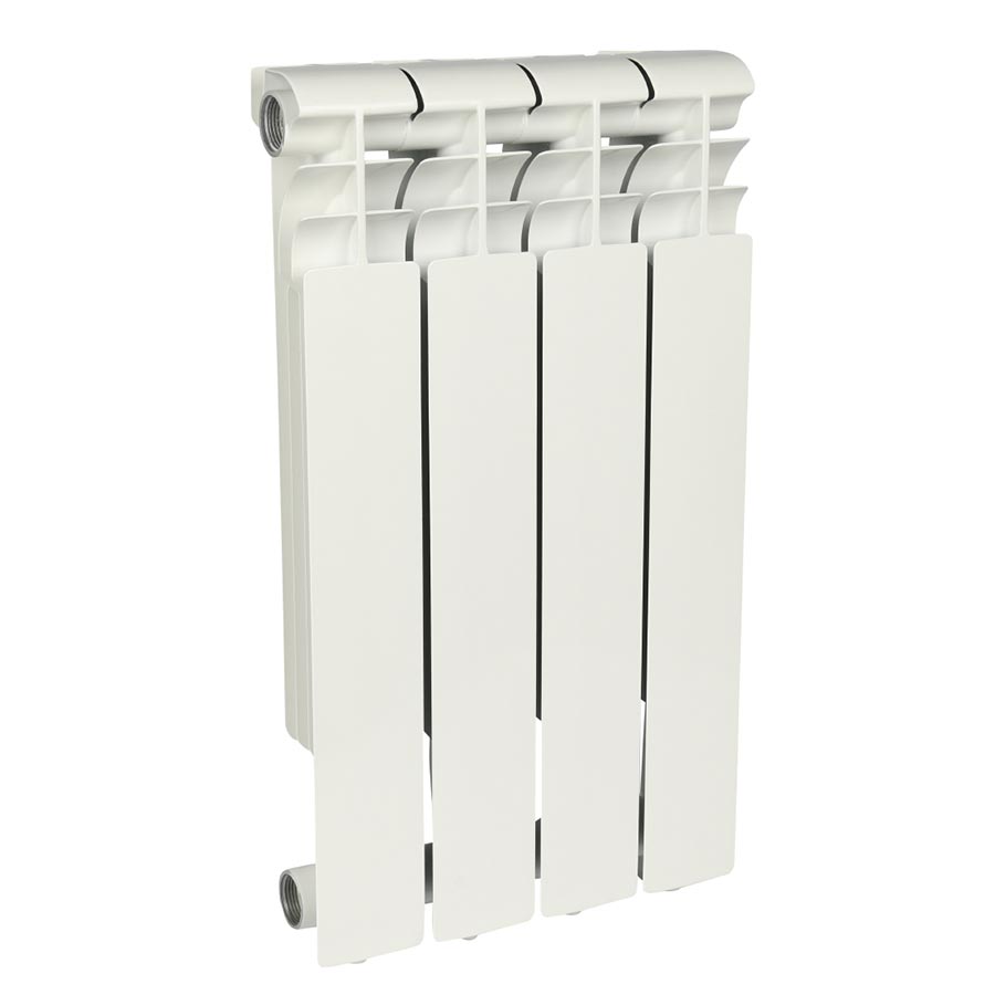 Радиатор алюминиевый секционный, настенный, Profi 500, 576×320×80, 4 секции, боковое подключение