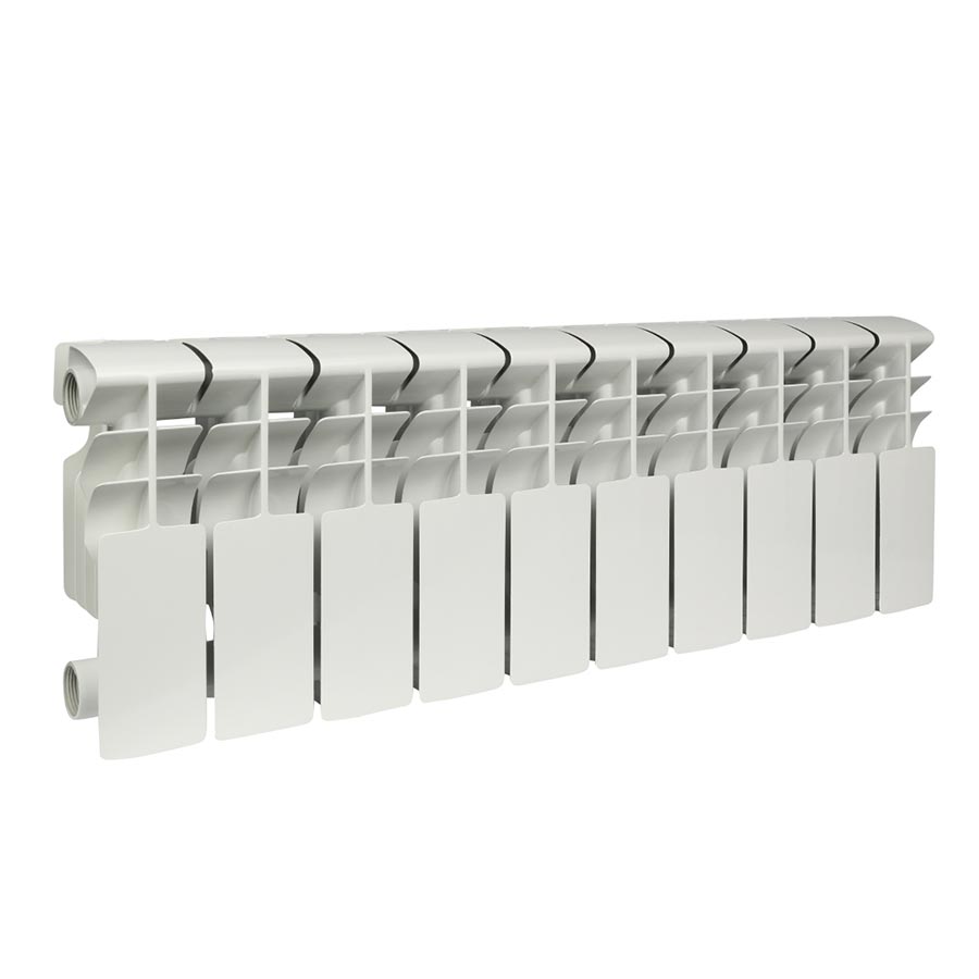 Радиатор алюминиевый секционный, настенный, Plus 200, 276×800×96, 10 секции, боковое подключение