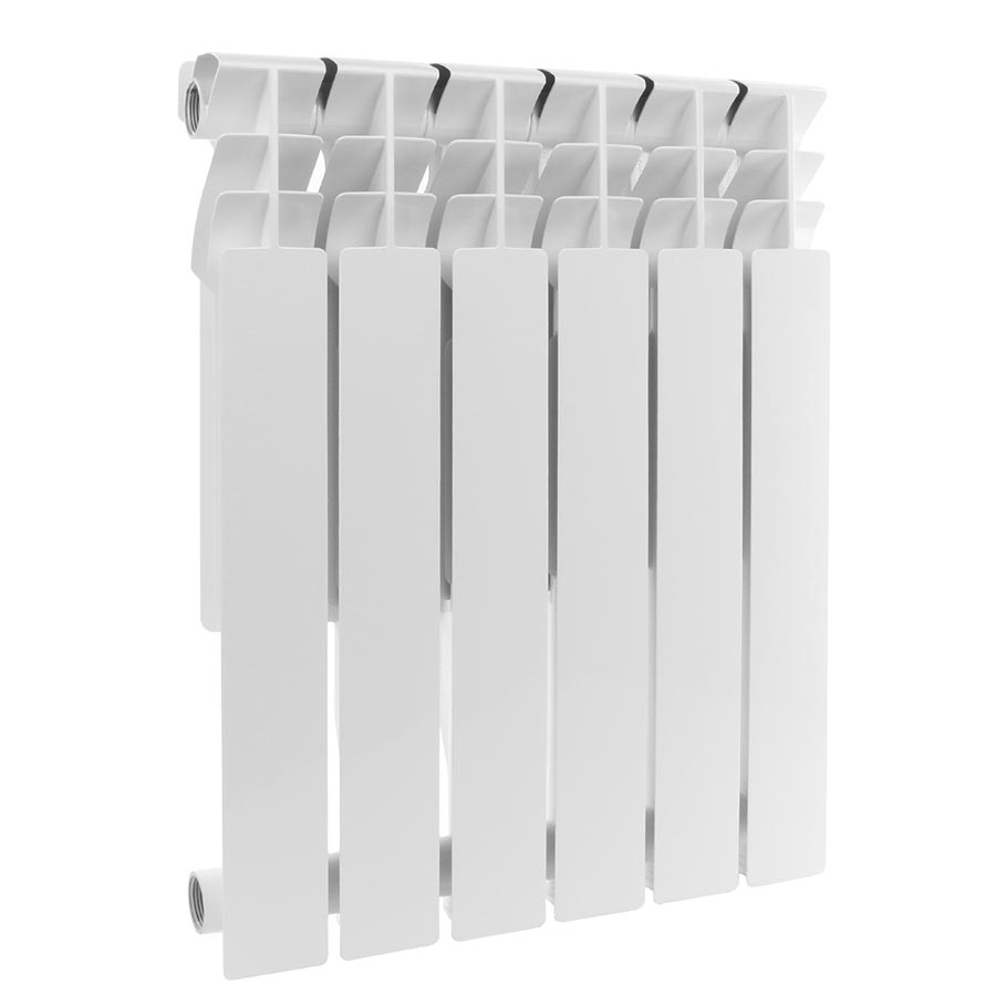 Радиатор алюминиевый секционный, настенный, Plus 500, 576×468×96, 6 секции, боковое подключение