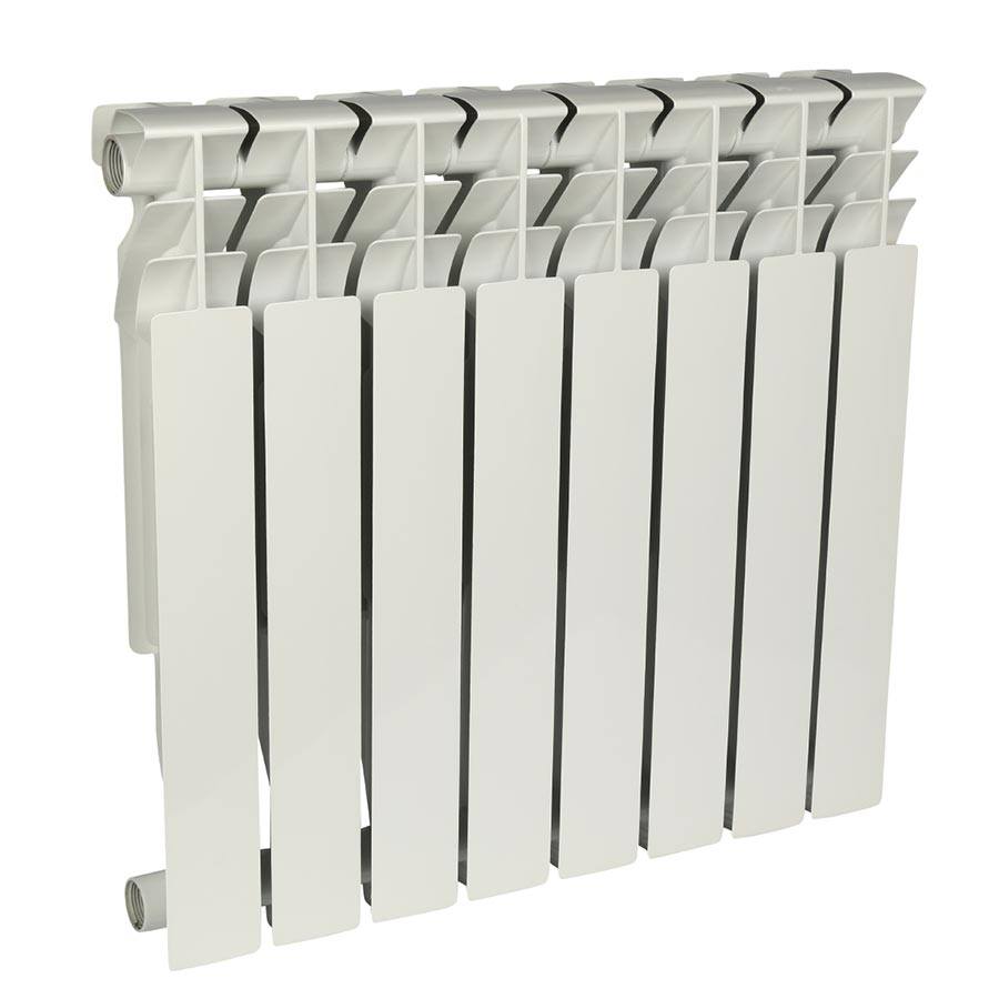 Радиатор алюминиевый секционный, настенный, Plus 500, 576×624×96, 8 секции, боковое подключение