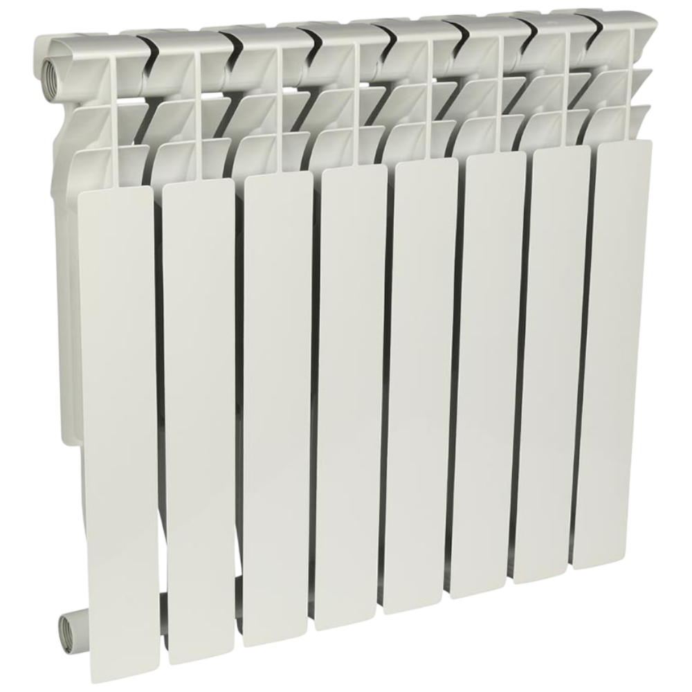 Радиатор алюминиевый секционный, настенный, Plus 500, 576×624×96, 8 секции, боковое подключение