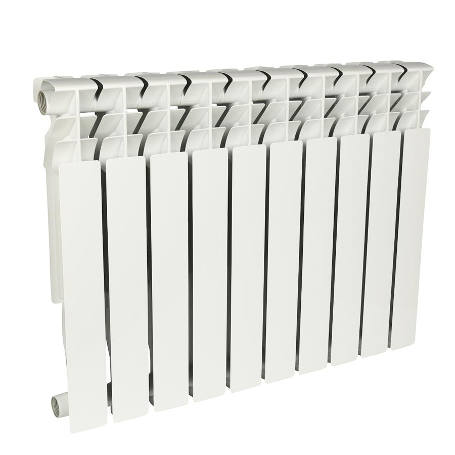 Радиатор алюминиевый секционный, настенный, Plus 500, 576×780×96, 10 секции, боковое подключение