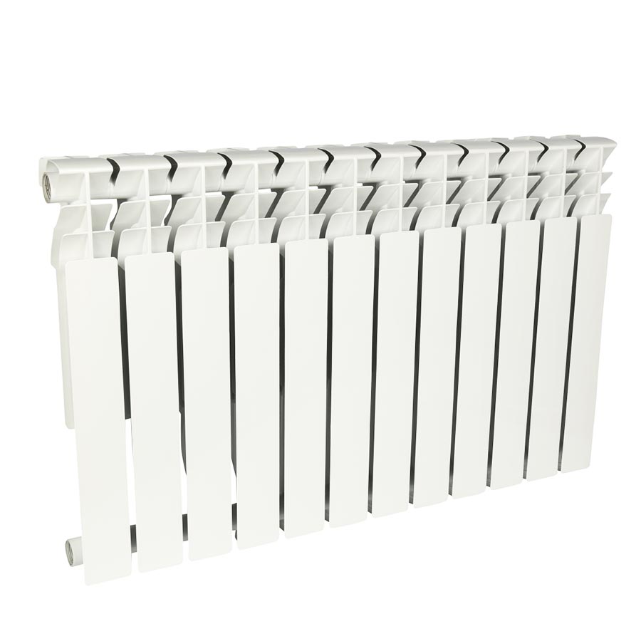 Радиатор алюминиевый секционный, настенный, Plus 500, 576×936×96, 12 секции, боковое подключение