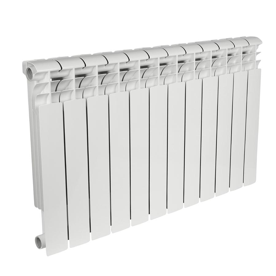 Фото Радиатор биметаллический секционный, настенный, Rommer Profi Bm 500, 567×960×80, 12 секции, боковое подключение, артикул RBM-1210-050012