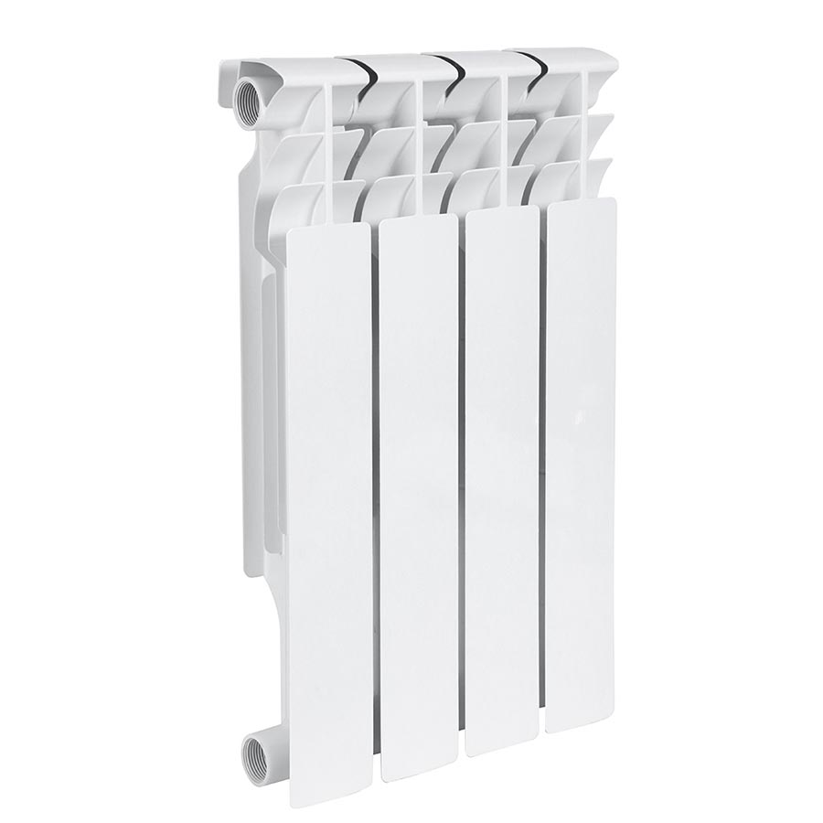 Радиатор биметаллический секционный, настенный, Plus Bm 500, 557×316×95, 4 секции, боковое подключение