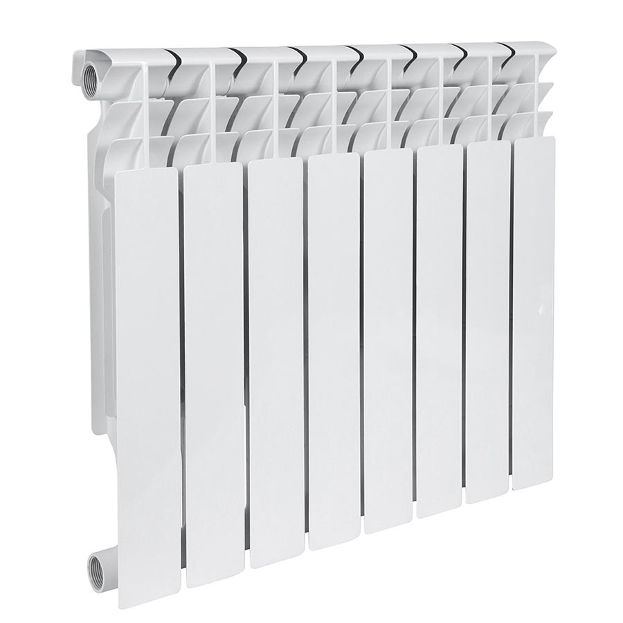 Радиатор биметаллический секционный, настенный, Plus Bm 500, 557×632×95, 8 секции, боковое подключение