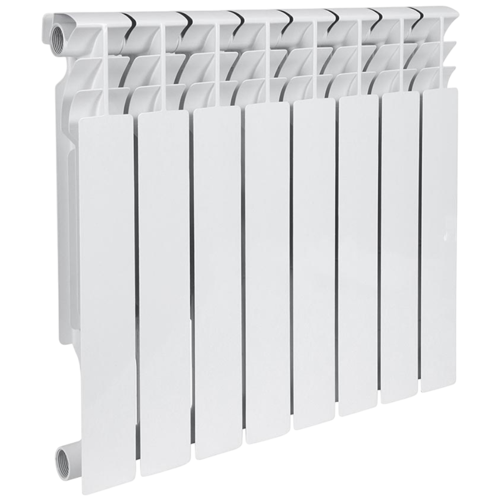 Радиатор биметаллический секционный, настенный, Plus Bm 500, 557×632×95, 8 секции, боковое подключение