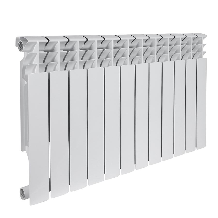 Радиатор биметаллический секционный, настенный, Plus Bm 500, 557×948×95, 12 секции, боковое подключение
